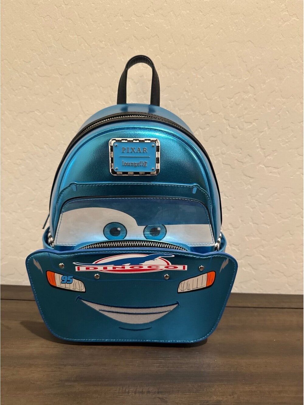 Loungefly Pixar Cars Metallic Dinoco Backpack NWT